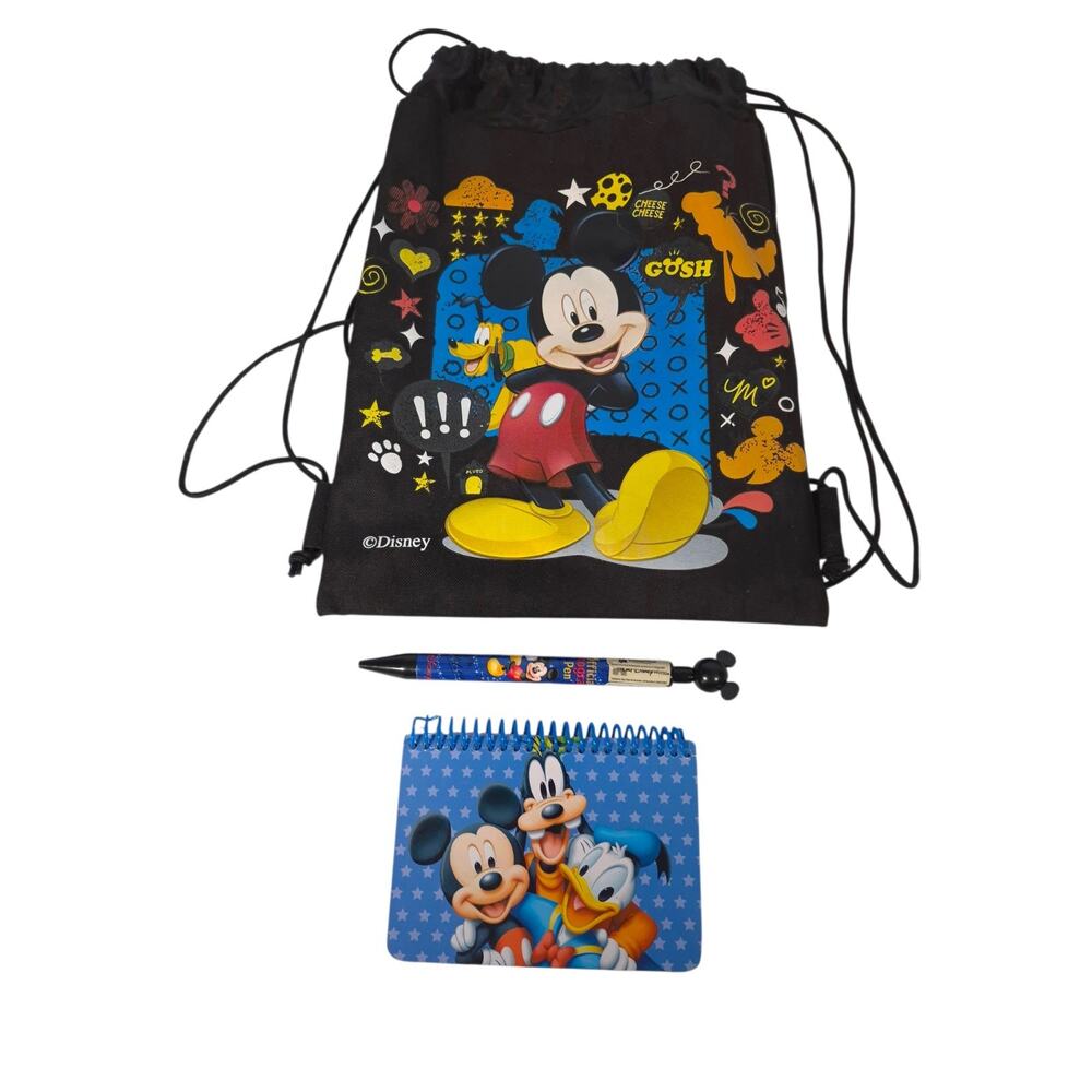 Disney Parks Mickey Mouse Variety Lot Bag Autograph Book and Pen Set Collector